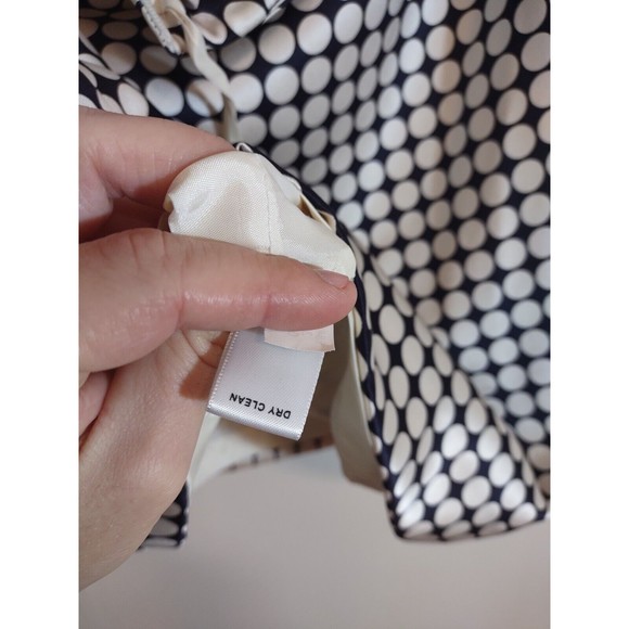 Banana Republic Women's 12 Silk Skirt Black White Career Wear Fashion - Picture 7 of 8